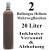 2 Ballongas Helium 20 Liter Flaschen