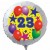 Luftballon aus Folie mit Helium, 23. Geburtstag, Sterne und Luftballons