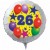 Luftballon aus Folie mit Helium, 26. Geburtstag, Sterne und Luftballons