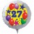 Luftballon aus Folie mit Helium, 27. Geburtstag, Sterne und Luftballons