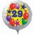 Luftballon aus Folie mit Helium, 29. Geburtstag, Sterne und Luftballons