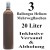 3 Ballongas Helium 20 Liter Flaschen