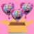 3 Luftballons mit Anna und Elsa den Eisköniginnen, Frozen, Herzballons aus Folie mit Ballongas