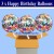 3 Geburtstags-Luftballons Happy Birthday Balloons, Holografisch, inklusive Helium