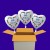 3 weiße Herzluftballons, "60 Jahre" Diamantene Hochzeit, inklusive Helium