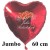 40 Jahre, Rubinhochzeit, 60 cm großer, roter Luftballon in Herzform, inklusive Helium
