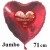 40 Jahre, Rubinhochzeit, Alles Gute, 71 cm großer, roter Luftballon in Herzform, inklusive Helium
