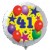 Luftballon aus Folie mit Helium, 41. Geburtstag, Sterne und Luftballons