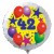 Luftballon aus Folie mit Helium, 42. Geburtstag, Sterne und Luftballons