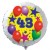 Luftballon aus Folie mit Helium, 43. Geburtstag, Sterne und Luftballons