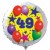 Luftballon aus Folie mit Helium, 49. Geburtstag, Sterne und Luftballons