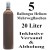 5 Ballongas Helium 20 Liter Flaschen