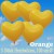 Herzluftballons 100 cm, Orange, 5 Stück