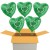 5 Stück grüne Herzluftballons, "Alles Gute zur Petersilienhochzeit" , inklusive Helium