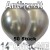 Chrome Luftballons Anthrazit, 35 cm Ø, 50 Stück