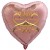 Goldene Hochzeit, rosegoldener Herzballon aus Folie ohne Helium, 50 Jahre mit Namen der Brautleute und Hochzeitsdaten