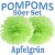 Pompoms, Apfelgrün, 35 cm, 50er Set