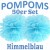 Pompoms, Himmelblau, 35 cm, 50er Set