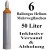 6 Ballongas Helium 50 Liter Flaschen