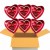 6 Rote Herzluftballons, "60 Jahre Diamantene Hochzeit" , inklusive Helium