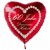 Roter Herzluftballon, "60 Jahre Diamantene Hochzeit" , inklusive Helium