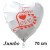 Großer Herzluftballon in Weiß True Love Heart