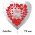 Großer Herzluftballon in Weiß "True Love!" rote Herzen