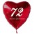 72. Geburtstag, roter Herzluftballon aus Folie, 61 cm groß, mit Helium