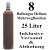 8 Ballongas Helium 25 Liter Flaschen