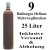 9 Ballongas Helium 25 Liter Flaschen
