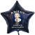 Abitur endlich geschafft, Luftballon mit Helium-Ballongas, Sternballon, schwarz