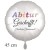 Abitur Geschafft! Herzlichen Glückwunsch! Rund-Luftballon, Satin de Luxe, weiß, 45 cm mit Helium-Ballongas