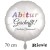 Abitur Geschafft! Herzlichen Glückwunsch! Rund-Luftballon, Satin de Luxe, weiß, 70 cm