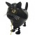 Schwarze Katze, Airwalker Luftballon aus Folie ohne Helium