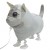 Weiße Katze, Airwalker Luftballon aus Folie mit Helium