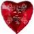 Roter Herzluftballon, Alles Gute zum Hochzeitstag, inklusive Helium