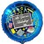 Alles Gute zum Schulanfang! Blauer Luftballon mit Schultafel, inklusive Helium-Ballongas