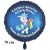 Alles Gute zum Schulanfang! Blauer Luftballon 70 cm mit Einhorn, personalisiert, mit Namen, inklusive Helium-Ballongas