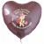 Alles Gute zum Schulanfang! Rosa Herzluftballon 90 cm mit Einhorn, personalisiert, mit Namen, inklusive Helium-Ballongas