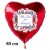 Alles Gute zur Hochzeit! Großer Herzluftballon 80 cm, rot, Folienballon, inklusive Helium-Ballongas