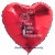 Alles Liebe zum Muttertag, Herzluftballon aus Folie, (heliumgefüllt)