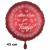 Alles Liebe zur Taufe. Rundluftballon, Satin de Luxe, rot, 43 cm
