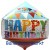 Anglez Luftballon aus Folie mit Helium, Happy Birthday