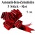 Automatik-Ziehschleifen Rot, 5 cm, 5er Set