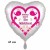 Baby Girl - Ein Mädchen! Herzluftballon mit Helium zur Geburt