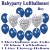 Babyparty Boy Luftballonset mit 1 Liter Helium-Einweg