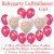 Babyparty Girl Luftballonset mit 1 Liter Helium-Einweg