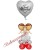 Ballondekoration zur lesbischen Hochzeit, Just Married Frauen Hochzeitspaar