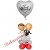 Ballondekoration zur Hochzeit, Just Married Hochzeitspaar