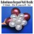Ballonblumen-Set  Blumen aus Luftballons, Burgund-Weiß-Metallic, 5 Stück